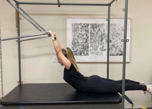 thoracic extension on Pilates Cadillac